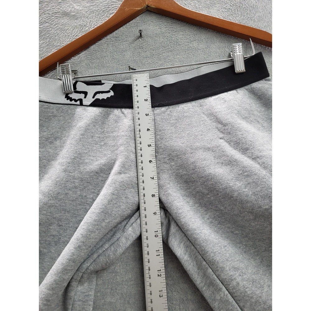 Fox Women Sweatpants M Gray Embroidered Fleece Jogger 29" Inseam - Picture 7 of 12